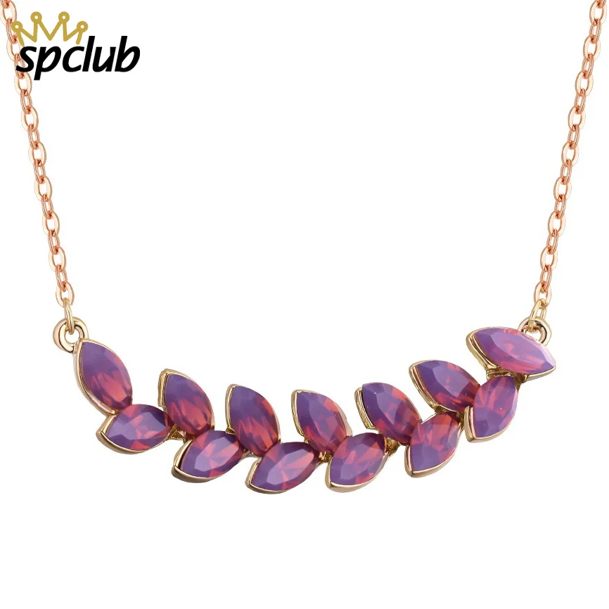 

Leaves Crystals From Swarovski Choker Statement Necklace For Women Bohemian Gold Collar Bijoux Maxi Necklaces Wedding Jewelry