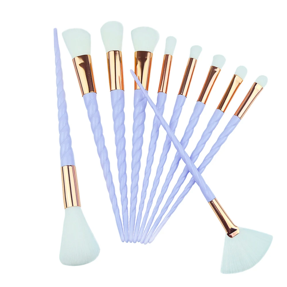 

Make up Unicorn Brushes Set For Eyeshadow Powder Foundation Blush Contour Spiral Handle Makeup Brushes Unicorn unicornio pincel