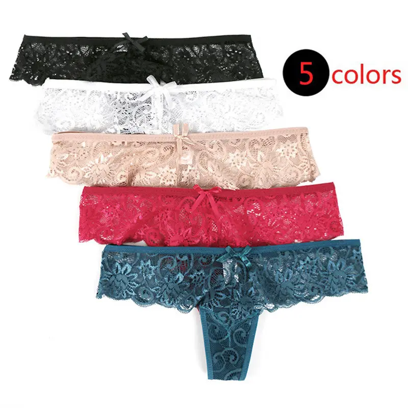 

Lace Sexy G-String Panties Woman Sexy Briefs Lingerie Low Waist Cotton Crotch Woman Panty black T-back Female Underwear ladies