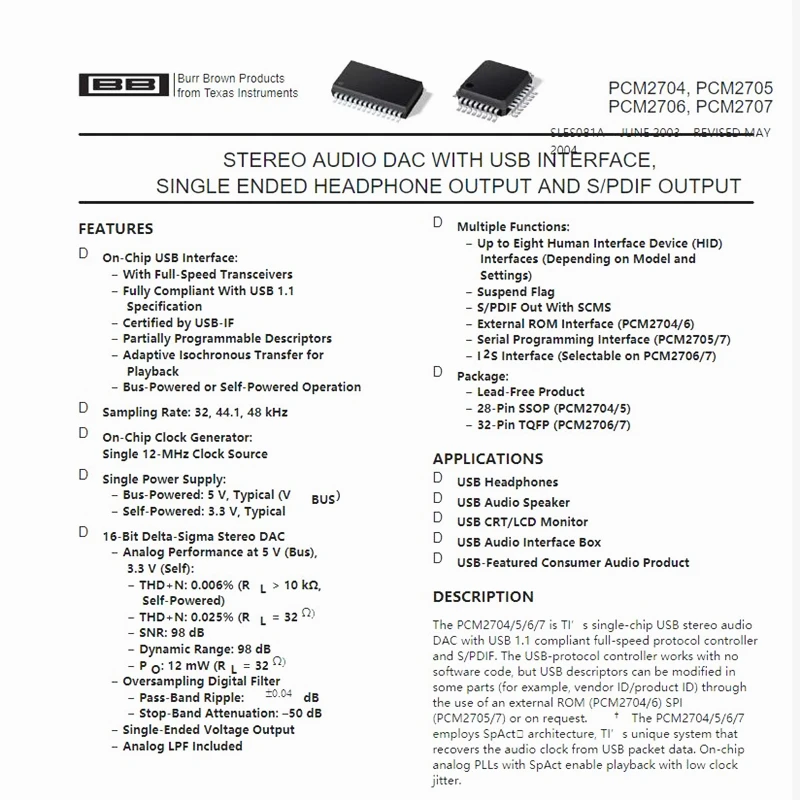 Pcm2706 USB к ies цифровой аудио интерфейс выход ies к dac декодер