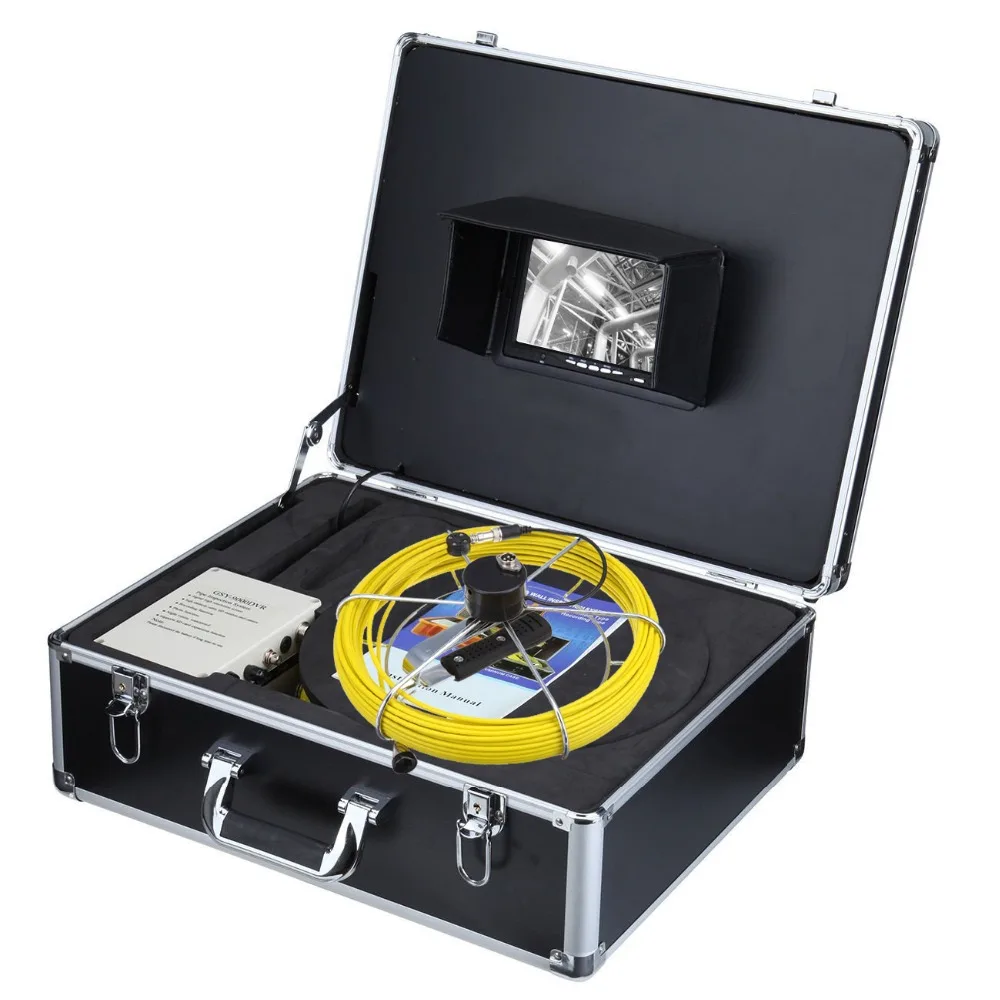 

Factory Direct Professional 7" Monitor 20M Fiberglass Cable Waterproof Sewer Pipe Drain Inspection System