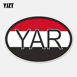 YJZT 13 см * 8,7 см BYAR Jemen Яр деревенского Код Флаг мотоциклетный шлем наклейка на окно автомобиля наклейка 6-2913