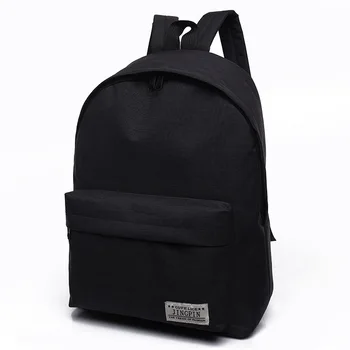 

Men Male Canvas Black Backpack College Student School Backpack Bags for Teenagers Casual Rucksack Travel Daypack ZF10023