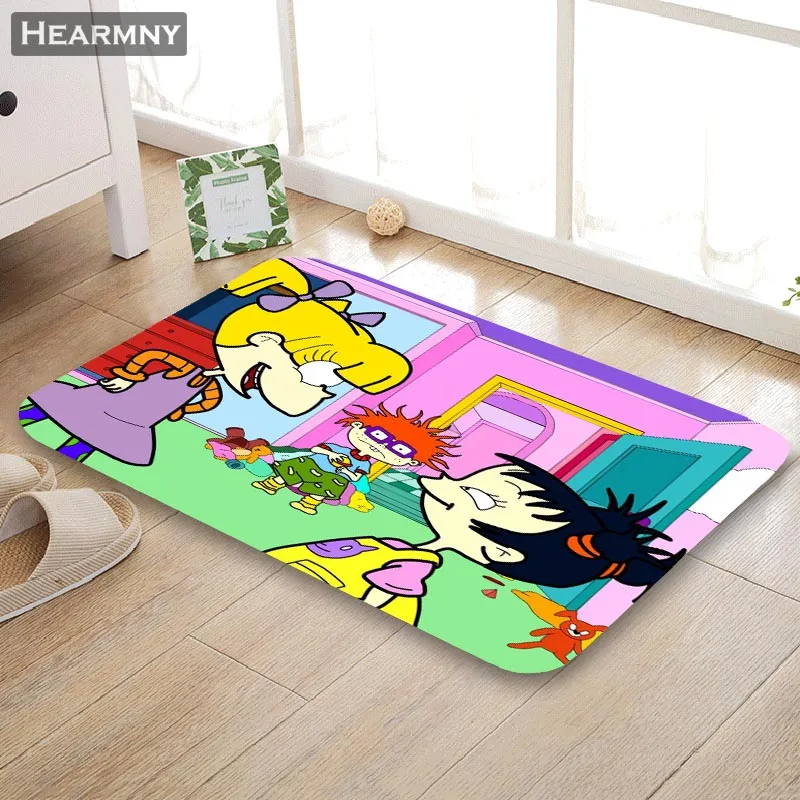 

Custom Nice Rugrats Doormat Floor/Bath/Kitchen/Beach Mat Flannel Sponge Fabric 3D Printed Shaggy Decoration For Bedroom