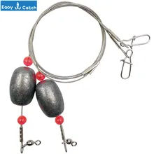 Легко ловить 2 шт. готовое яйцо установка соленой воды следы следов стальной проволоки с тяжелых грузила прочный кабель лидеров вес