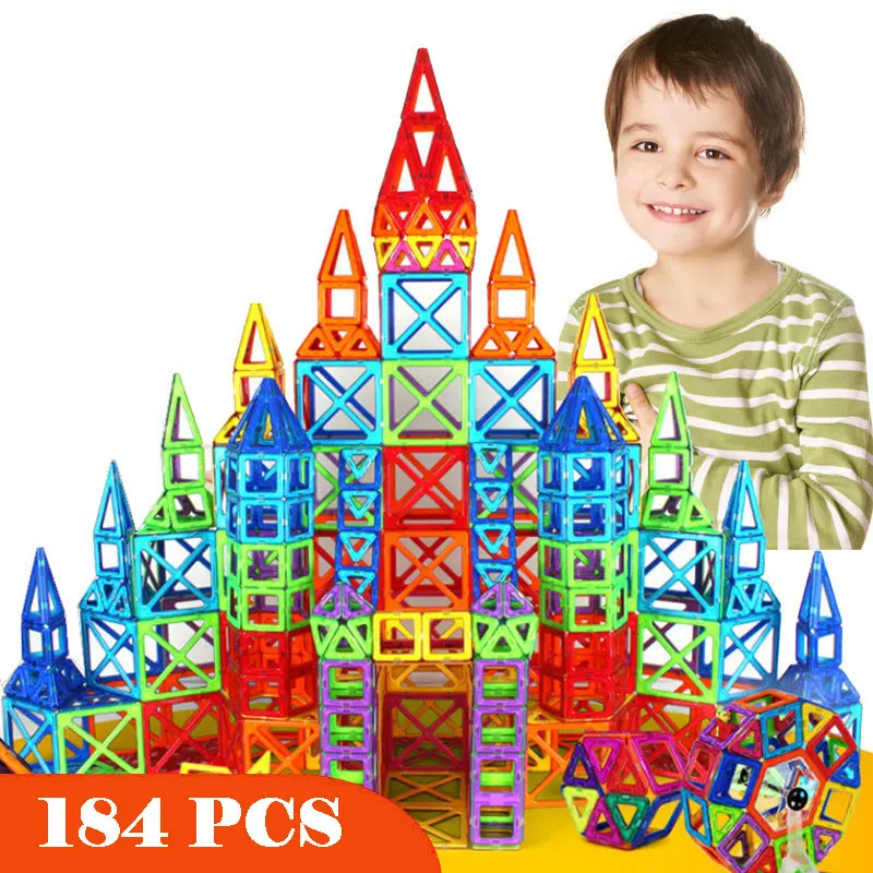 New 110pcs Mini Magnetic Designer Construction Set Model Building Toy Plastic Magnetic Blocks Educational Toys For