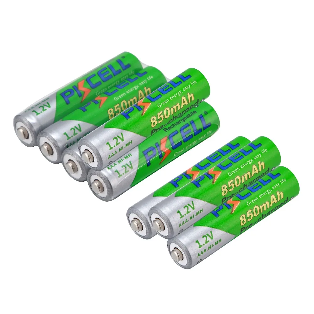8 шт./лот PKCELL Ni MH 1 2 В 850 мАч AAA Батарея Вольт NiMH Перезаряжаемые батареи 3A