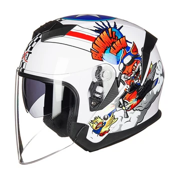 

GXT New Moto Helmet Motocycle Open Face Helmet Motorbike Capacete Moto Fashion Riding Biker Scooter Helmet Double Visor