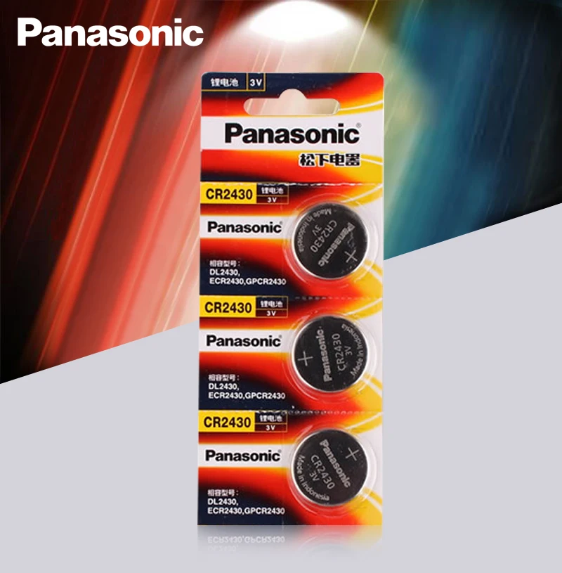 3 шт. Литиевые кнопочные батарейки Panasonic CR2430 CR 2430 в|Часовые батарейки| |