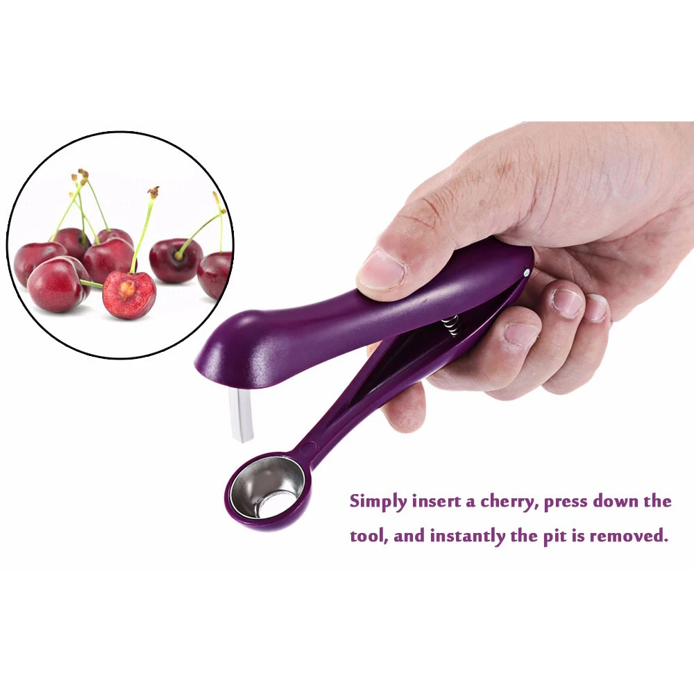 Handheld Stainless Steel Cherry Pitter Creative Kitchen Tools Fuits Vegetables Remover Cutters Home Accessories Kitchen Gadgets