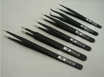 

6pcs ESD Anti-Static Stainless Steel Tweezer Set Tweezers Maintenance Tools Kit