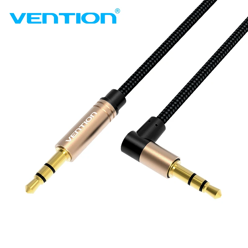 

Vention 3.5mm Jack Audio Cable 3.5 Male to Male Cable Audio 90 Degree Right Angle AUX Cable for Car Headphone MP3/4 Aux Cord