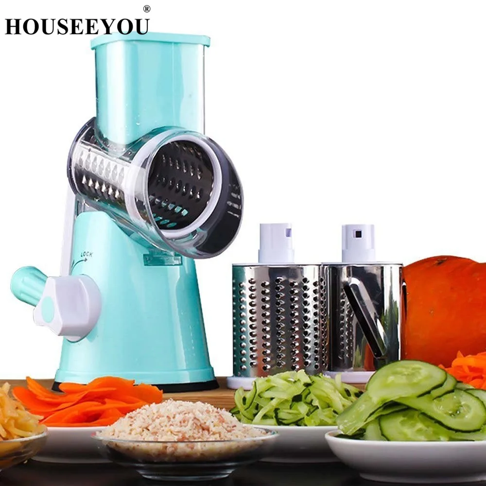 

Multi Function Chopper Vegetable Cutter Manual Rotating Grater Roller Shredder Kitchen Cooing Tool Practical Vegetable Slicer