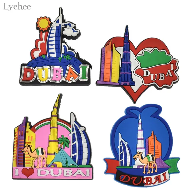 Lychee 1pc Dubai Fridge DIY 3D Fridge Tourist Souvenir