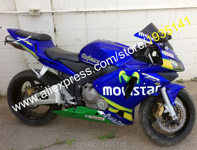 Обтекатель для мотоцикла Honda CBR 600 RR 2003 2004 CBR600RR CBR600 03 04 сине зеленый (литьё под