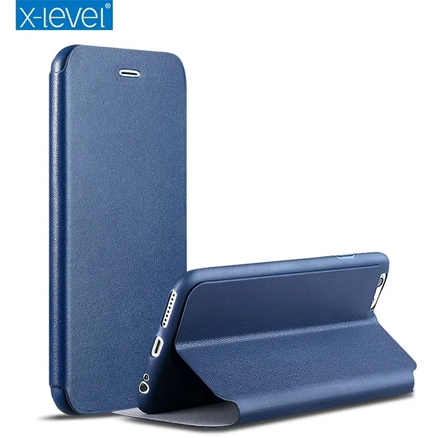 

X-Level Luxury High Quality Classic Flip Leather Case For iPhone 7 Plus 6 6S Plus SE 5 5S Flip Cover for iPhone 7Plus 6Plus Case