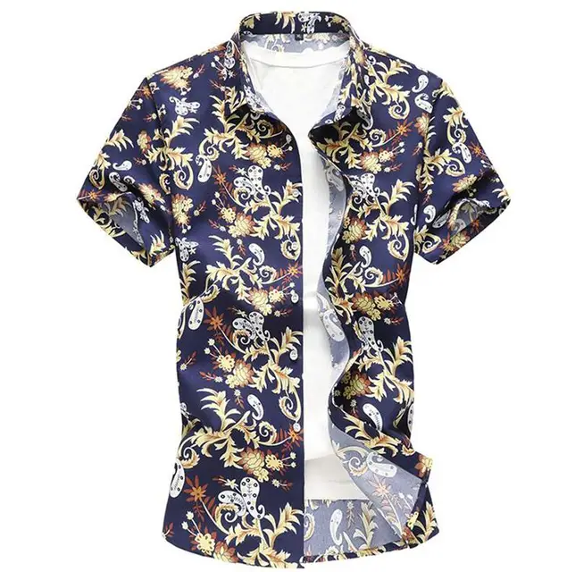 Dropshipping Hawaiian Shirts 2019 Fashion Summer Short Sleeve Casual ...