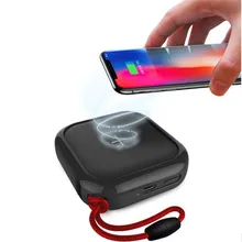 Bombilla inteligente MIPOW 10000 mAh cargador inalámbrico Qi de carga rápida banco de energía portátil para iPhone X Samsung Xiaomi Dual puertos USB externa cargador