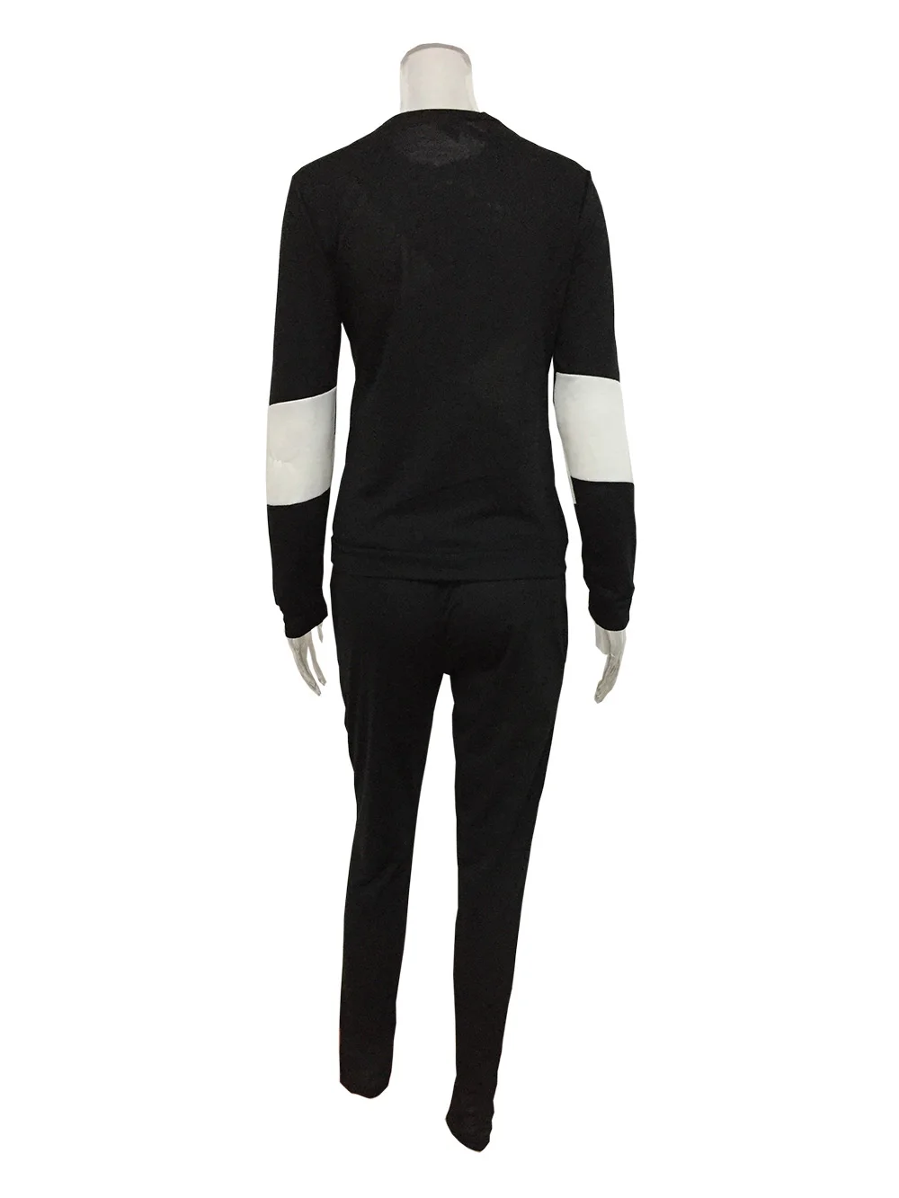 Женский спортивный костюм из 2 предметов, женский черный спортивный костюм, толстовка на молнии+ штаны, женская одежда с длинным рукавом, спортивный костюм