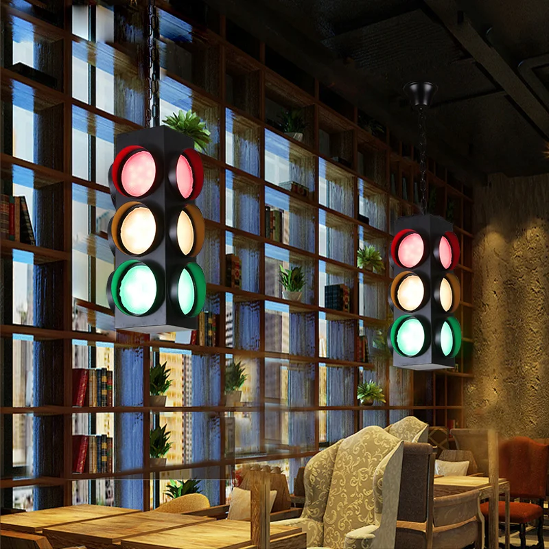 Traffic lights vintage industrial Hang lamps pendant lights led lights for home nordic pendant light fixtures loft style hanging