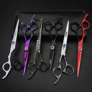 

6inch Scissors left handed barbershop hair cutting shears hairdressing thinning left-hand high quality barber makas Tijeras