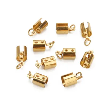 

LOULEUR 10Pcs/lot Gold/Steel Stainless Steel Clasps Hooks Fit 2.5/3.5/4.5/6mm Lether Cord Diy Bracelet Necklace Jewelry Making