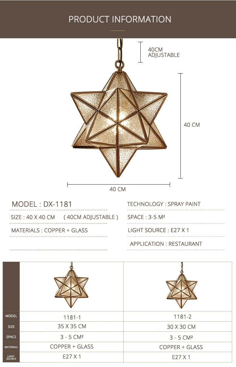 DX Creative Star Led Pendant Lights (9)
