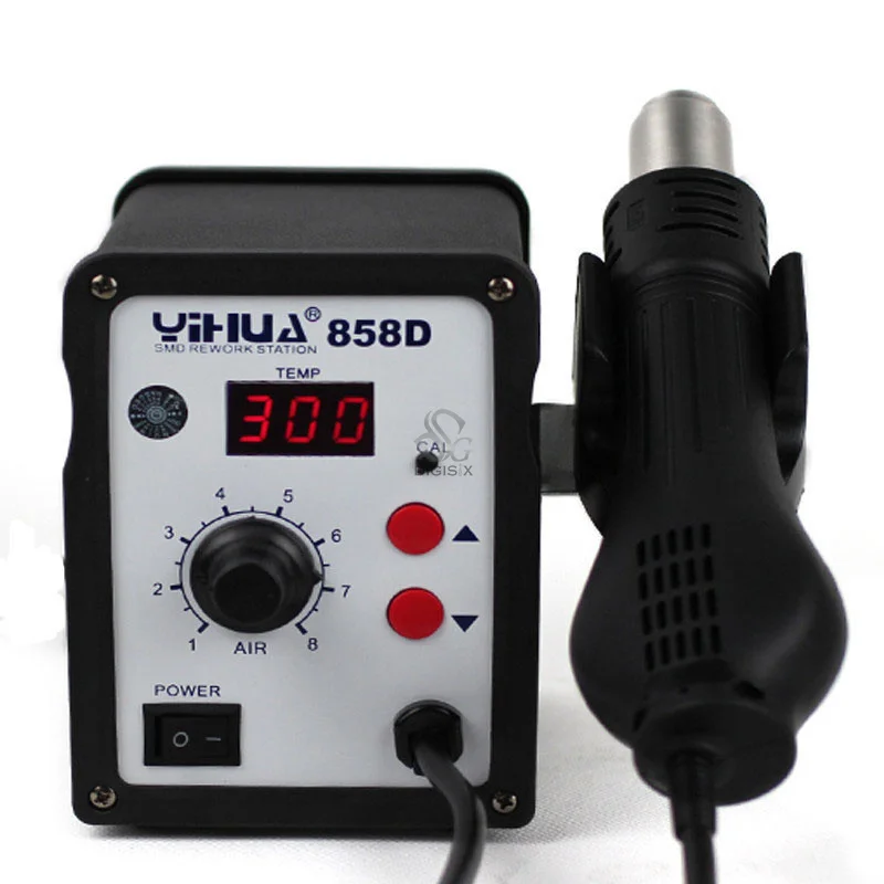 858D горячий воздушный пистолет SMD паяльная станция Тепловая пушка сварка