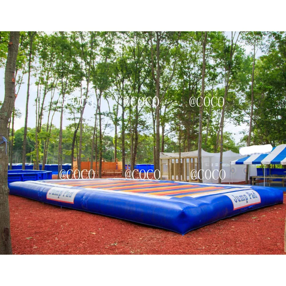 free ship to door, Colorful rainbow big outdoor inflatable jump pad for