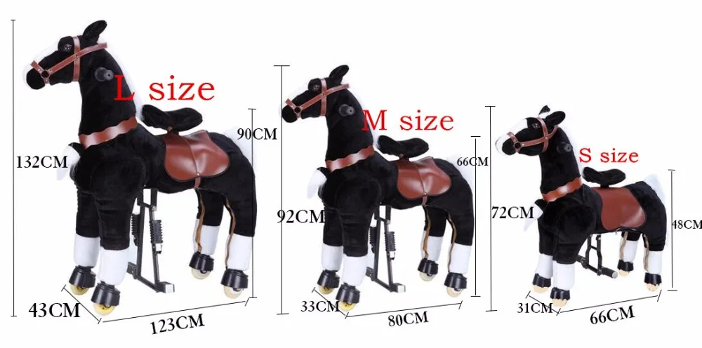 Плюшевые ездить на меня прогулки механические ездить на лошади игрушка пони скутер на колесах открытая площадка дети Рождество подарок на