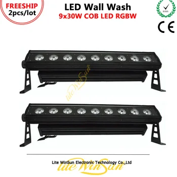 

Litewinsune FREESHIP 2pcs 9*30W RGBW COB LED Wall Washer Light DOZ Console Running Effect