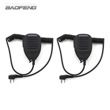 2 шт Baofeng микрофон динамик микрофон для двухстороннего радио Kenwood BAOFENG UV-5R 5RA 5RE Plus портативная рация аксессуары
