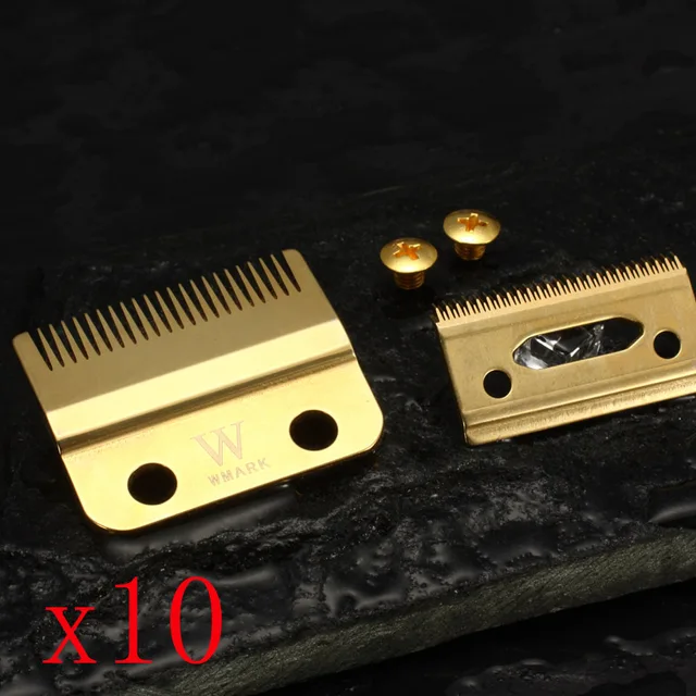 Professional WMARK 2-Hole Hair Clipper Blade rainbow color silver color golden color replace blade W-2 for professional clipper W-2G 10 sets