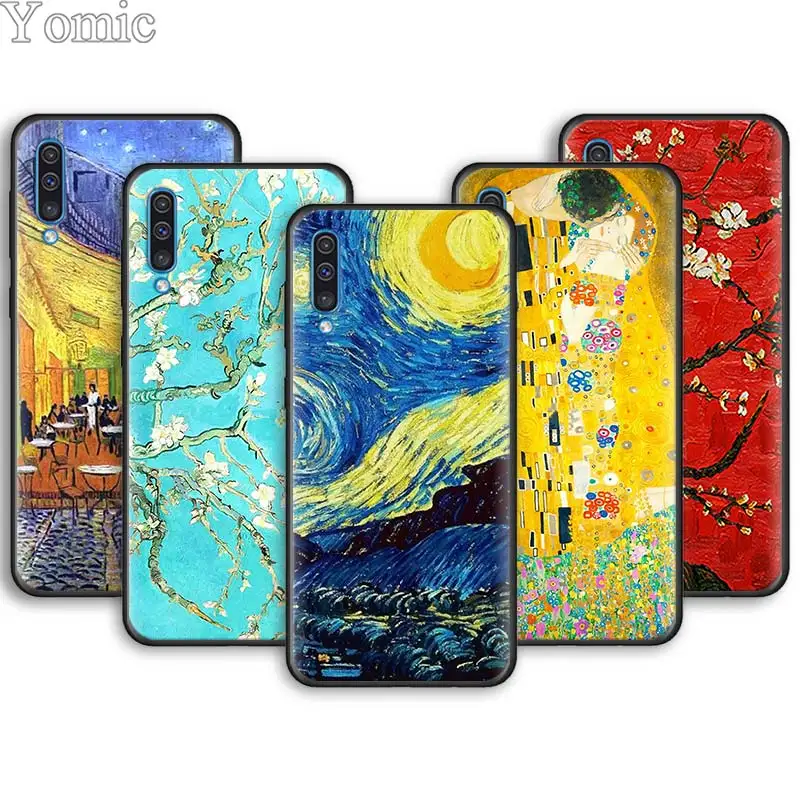 

Starry Night Van Gogh Painting Soft Phone Cases for Samsung Galaxy A6 A7 A8 Plus A9 A10 A20 A30 A40 A50 A70 M30 M20 Black Case C