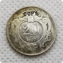1892 Австрия 20 Heller копия памятные монеты-копии монет медаль коллекционные монеты