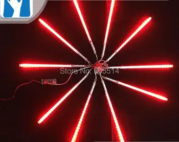 

[Seven neon]Free shipping AC110-220V 3meters 10pcs/set 10W 30cm long 36leds/pcs 3528led smd red led meteor tube light