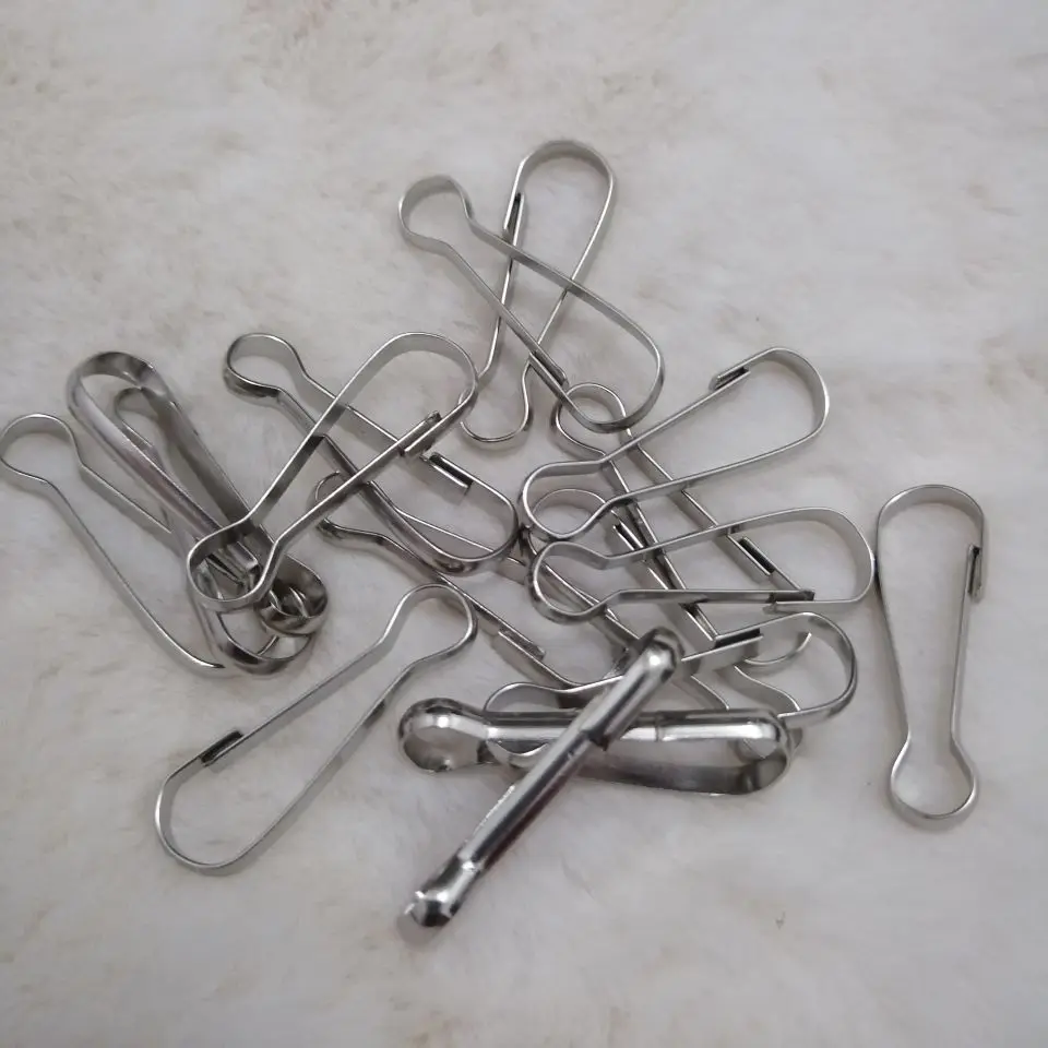 

Hot 50pcs High Quality Bolt Buckle Jewelry Accessories Spring Buckle For Keychain/Clothing /Bags/Chain Jewelry Making Connection