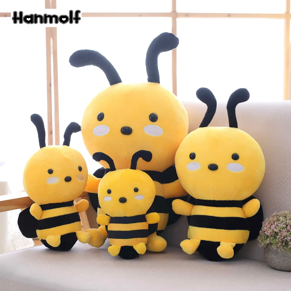 

Lovely Bee Plush Toy Standing Yellow Bee Stuffed Doll Animals Soft Toy Kids Huggable Collection Plush Gift 20/25/30/45cm