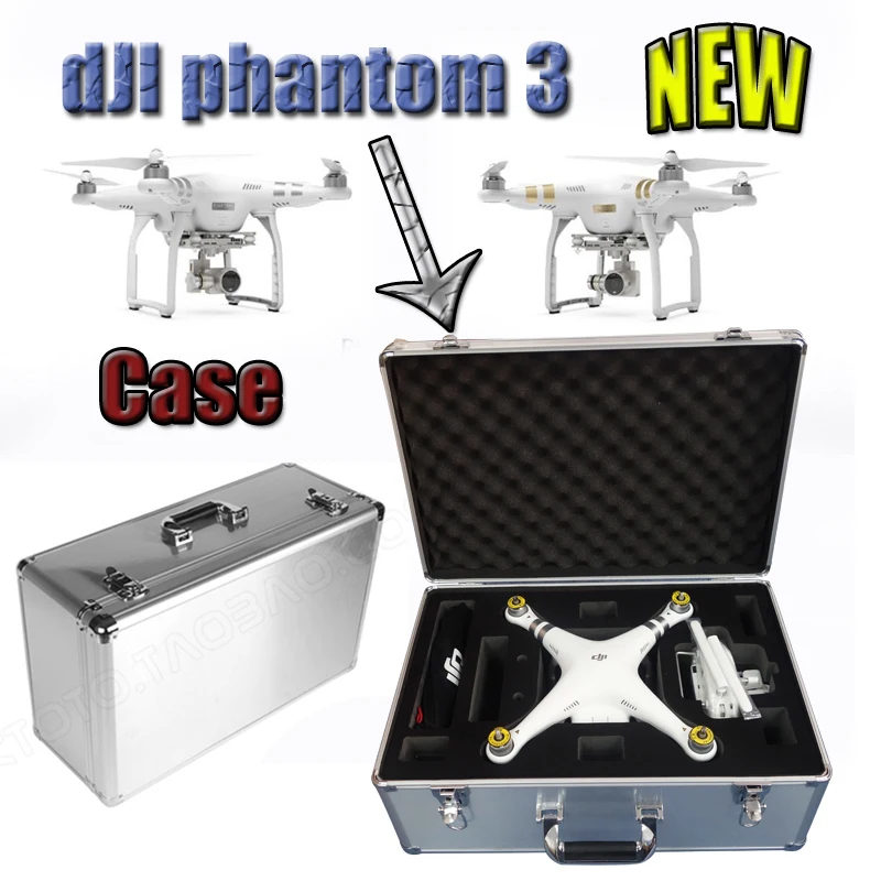 RC Aluminum Locking Case for DJI Phantom//Phantom 2