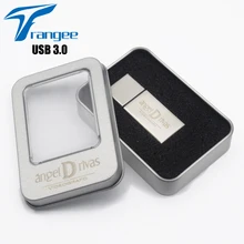 Trangee 10 шт./лот, флеш-накопитель USB 3,0, 8 ГБ, 16 ГБ, 32 ГБ, 64 ГБ, суперскоростная флешка, металлическая коробка, флешка, печать логотипа, подарки
