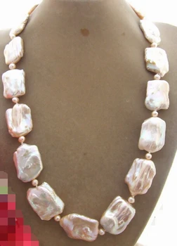 

Wholesale >>25mm Natural Pink Keshi AAA Pearl Necklace 18"