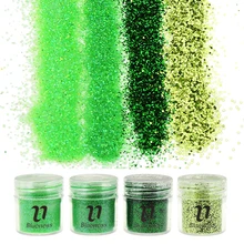 Blueness 4Pcs/Set Nail Glitter Dust 3D Nail Art Decoration Sequins Powder For UV Gel Polish Nail Tips BG045-048