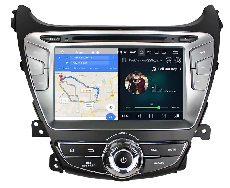 Sale Belsee for Hyundai Elantra 2014 2015 Android 8.0 Car Radio Audio DVD Player Autoradio 2 Din GPS Stereo Octa Core WiFi 4GB 32GB 1