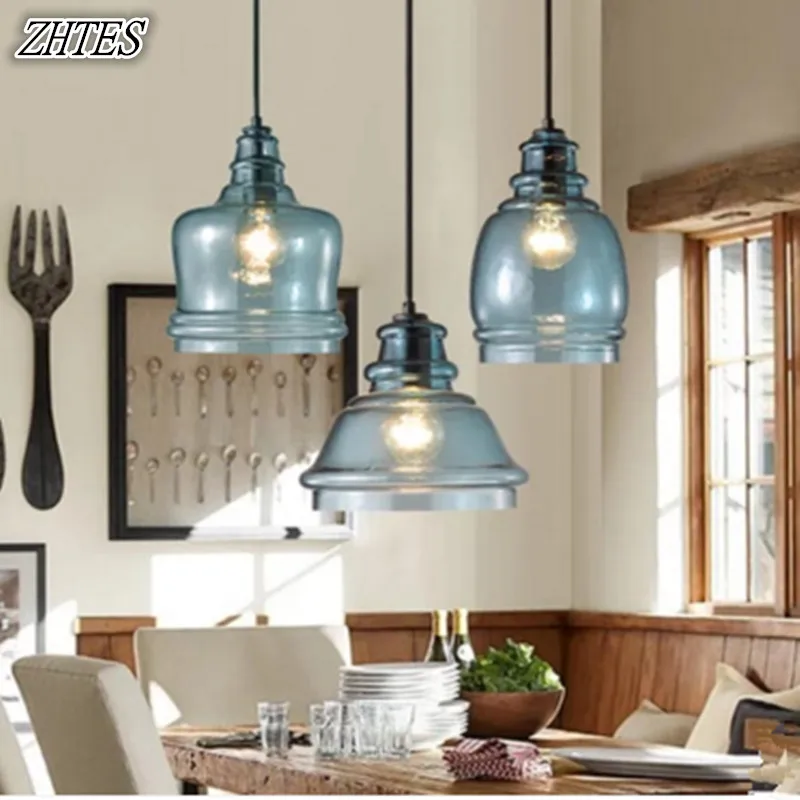 

Modern Simple Lighting Bar Restaurant Living Room Personality Creative Glass Pendant Light