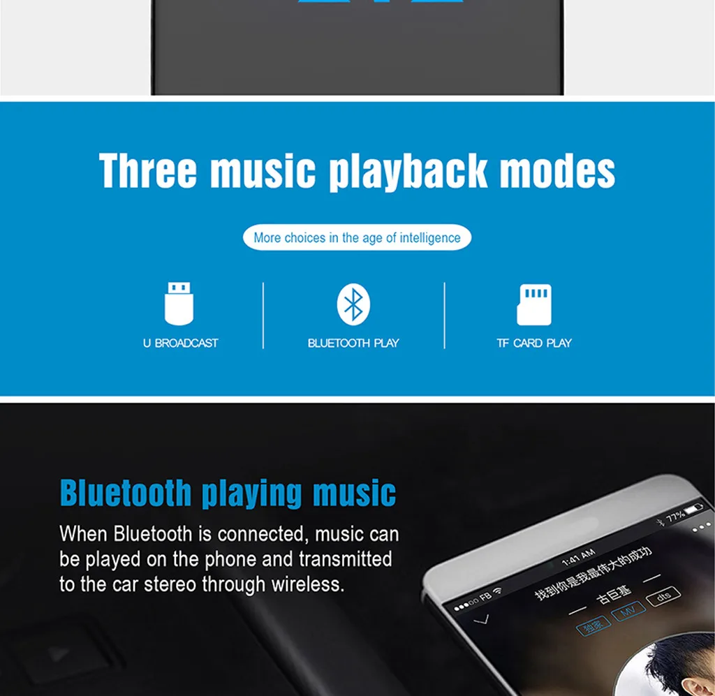 Bluetooth автомобильный комплект MP3-плеер fm-передатчик беспроводной MP3-плеер USB зарядное устройство fm-передатчик