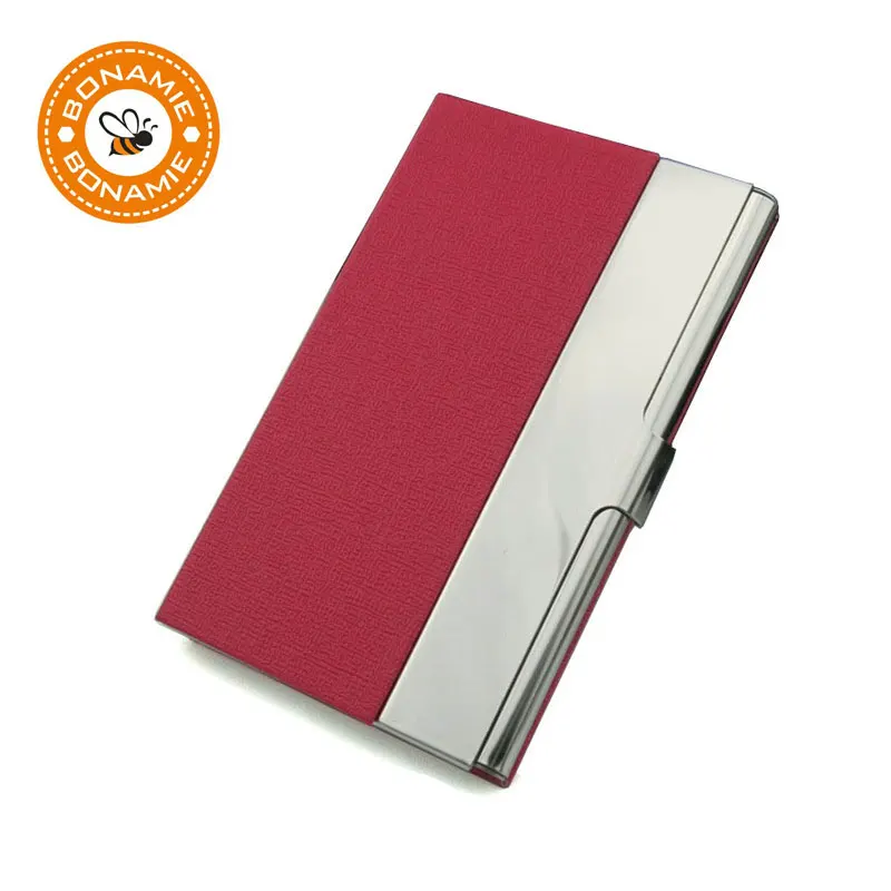 

BONAMIE Metal Women's Business ID Card Holder Thin Man Bank Credit Card Case Card Box Mini Box Pocket Wallet 2019 New Arrival