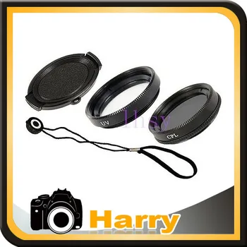 

4 in 1 67MM lens cap cover + UV Filter + CPL filter + Anti-lost rope For D90 D7000 EF 650D 600D 550D 1100D 18-135 70-200 Lens