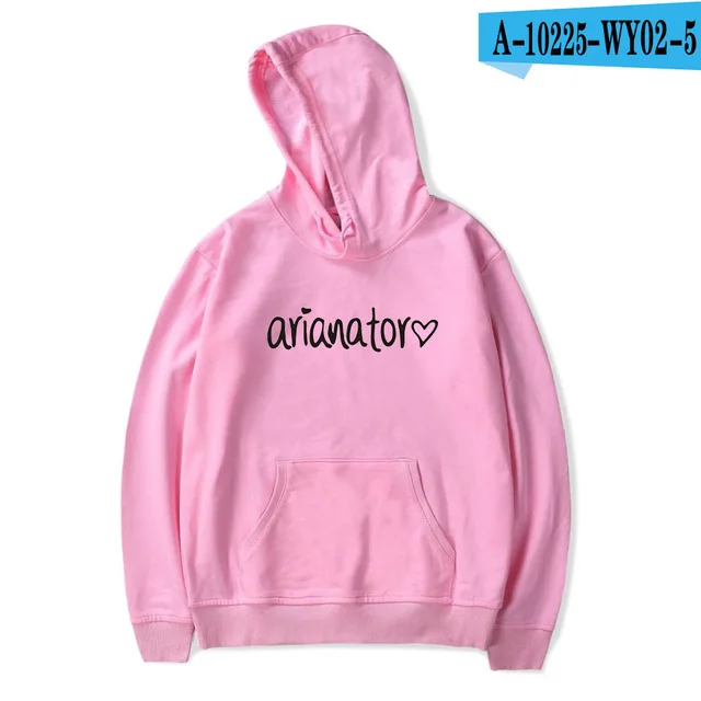 pink Ariana Grande толстовки для женщин/мужчин хип-хоп Повседневная Толстовка Женская мода Tumblr куртка пальто весна осень спортивный костюм топы - Цвет: pink