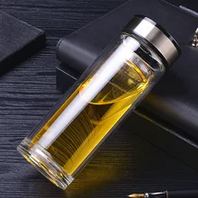 Двойная Нижняя стеклянная чашка с высокой температурой и прозрачной чашкой