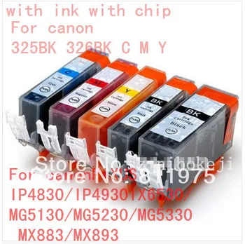 

15pcs Free shipping PGI325KB 326 BK C M Y ink cartridge For canon PIXUS IP4830/IP4930 IX6530 MG5130/MG5230/MG5330 MX883 MX893